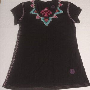 Double D Ranch Women's Embroidered Short Sleeve Shirt S